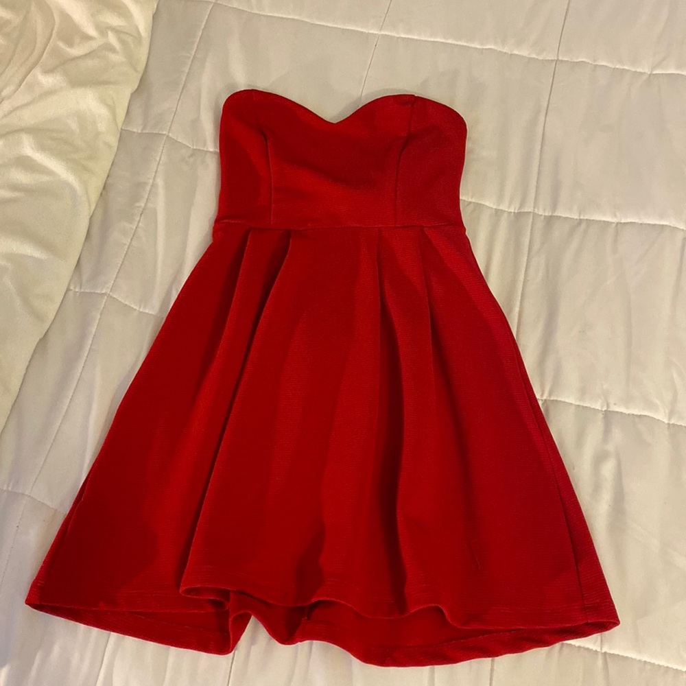Forever21 Red Strapless Dress